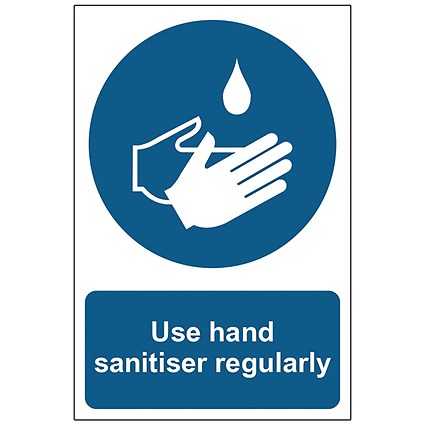 MyCafe Use Hand Sanitiser Sign Self Adhesive Vnl 200x300