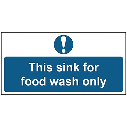 MyCafe Sink Food Wash Sign Self Adhesive Vnl 200x100