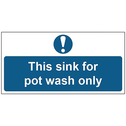 MyCafe Sink Pot Wash Sign Self Adhesive Vnl 200x100