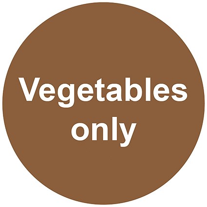 MyCafe Vegetables Only Sign Self Adhesive Vnl 100x100