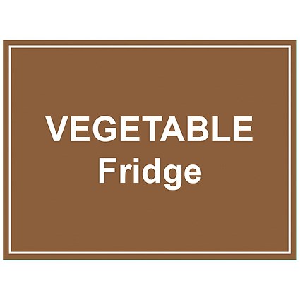 MyCafe Vegetable Fridge Sign Self Adhesive Vnl 150x200