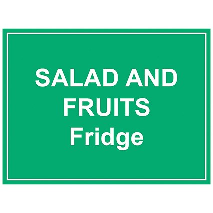 MyCafe Salad and Fruits Fridge Sign Self Adhesive Vnl 150x200