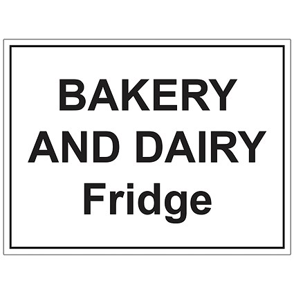 MyCafe Bakery and Dairy Fridge Sign Self Adhesive Vnl 150x200