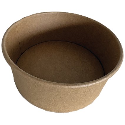 MyCafe Round PE Lined Kraft Bowl 750ml Pack of 300