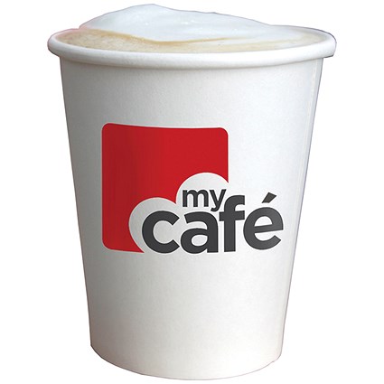 Mycafe 12oz Single Wall Hot Cups, Pack of 50