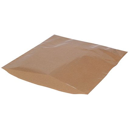 MyCafe Kraft Film Front Bags 250x250mm Brown (Pack of 1000) 303354