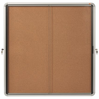 Nobo Internal Glazed Case Cork Sliding Door 12 x A4