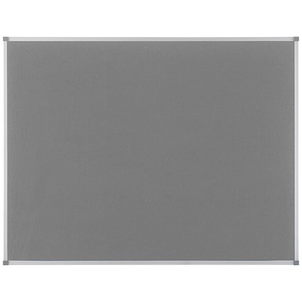 Nobo Classic Noticeboard, Felt, Aluminium Trim, W900xH600mm, Grey