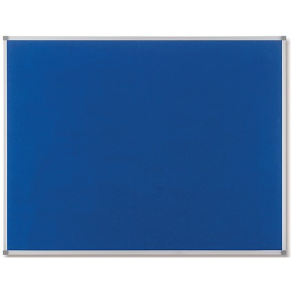 Nobo Classic Noticeboard, Felt, Aluminium Trim, W900xH600mm, Blue