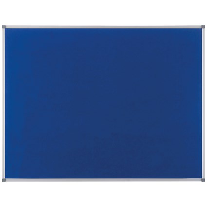 Nobo Classic Noticeboard, Felt, Aluminium Trim, W1200xH900mm, Blue