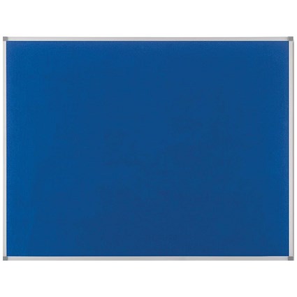 Nobo Classic Noticeboard, Felt, Aluminium Trim, W1800xH1200mm, Blue