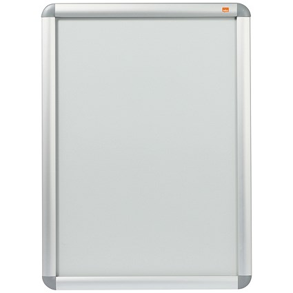 Nobo Premium Plus Poster Frame Sign Holder with Snap Frame, A2, Silver