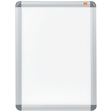 Nobo Moulded Aluminium Front-Opening Snap Frame, A3, Silver