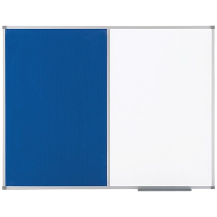 Nobo Classic Combination Board, Felt & Magnetic Drywipe, W900xH600mm, Blue