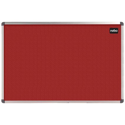 Nobo Classic Noticeboard, Felt, Aluminium Trim, W1200xH900mm, Red
