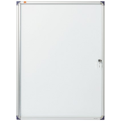 Nobo Extra Flat Glazed Magnetic Lockable Case, 9xA4,W730xH980xD25mm