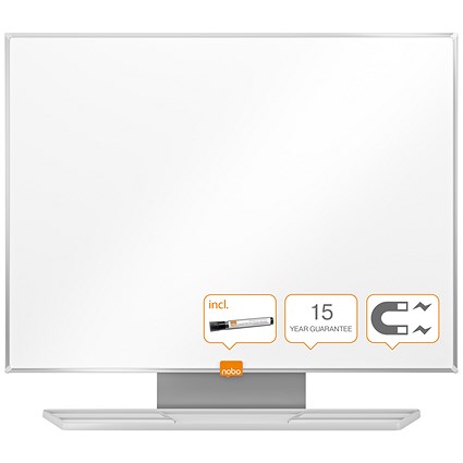 Nobo Classic Nano Clean Magnetic Drywipe Board, Slim Frame, W600xH450mm