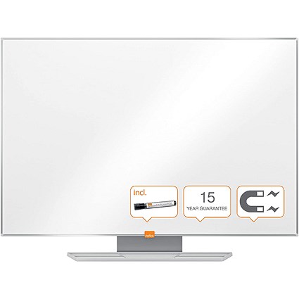 Nobo Classic Nano Clean Magnetic Drywipe Board, Slim Frame, W900xH600mm