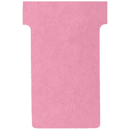 Nobo T-Cards 160gsm Tab Top 15mm W60x Bottom W48.5x Full H85mm Size 2 Pink Ref 2002008 [Pack 100]