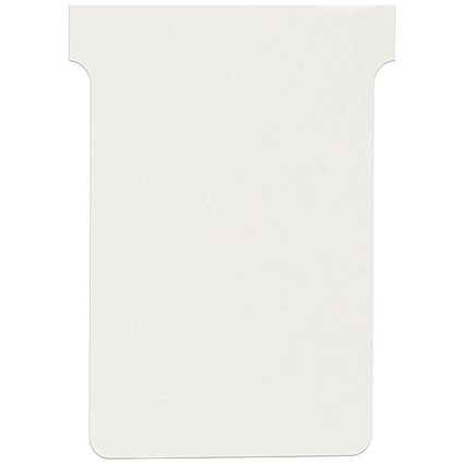 Nobo T-Cards 160gsm Tab Top 15mm W92x Bottom W80x Full H120mm Size 3 White Ref 2003002 [Pack 100]