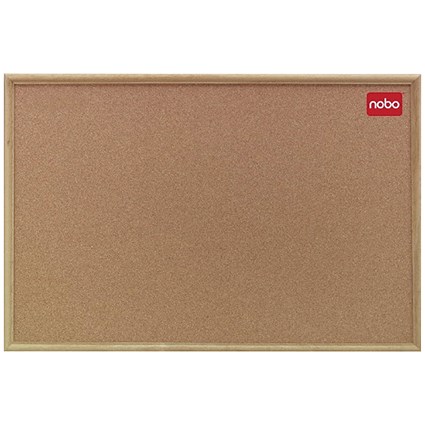 Nobo Classic Cork Noticeboard, 900x600mm, Wooden Frame