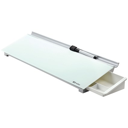 Nobo Diamond Glass Personal Desktop Pad, 460x150mm, White