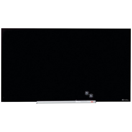 Nobo Impression Pro Glass Magnetic Whiteboard, 1260x710mm, Black