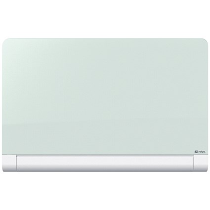 Nobo Impression Pro Glass Magnetic Whiteboard, Concealed Pen Tray, 1000x560mm, White