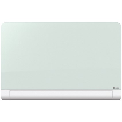Nobo Impression Pro Glass Magnetic Whiteboard, Concealed Pen Tray, 1260x710mm, White
