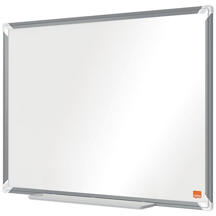 Nobo Premium Plus Melamine Whiteboard, Aluminium Frame, 1200x900mm