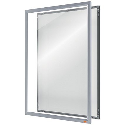 Nobo Poster Frame, A3, Anodised Clip Wall Mountable, Silver