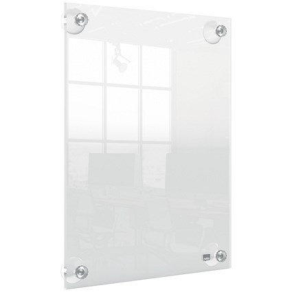Nobo Acrylic Wall Mounted Repositionable Poster Frame, A4, Clear