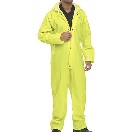 Beeswift Nylon B-Dri Coveralls, Saturn Yellow, 3XL Beeswift Nylon B-Dri Coveralls, Saturn Yellow, 3XL