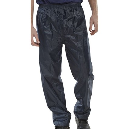 Beeswift Nylon B-Dri Trousers, Navy Blue, 3XL Beeswift Nylon B-Dri Trousers, Navy Blue, 3XL