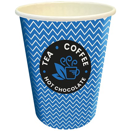 Hot Drink Cup, 341ml, Blue, Pack of 50