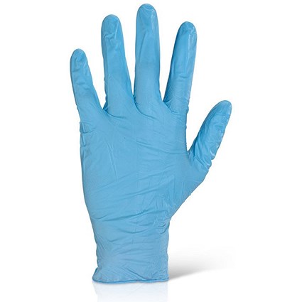 Beeswift Nitrile Disposable Gloves, Powder Free, Blue, Medium, Pack of 1000 Beeswift Nitrile Disposable Gloves, Powder Free, Blue, Medium, Pack of 1000