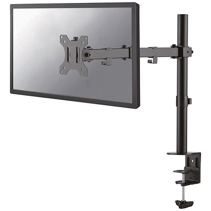 Neomounts Deskclamped Single Monitor Arm, Adjustable Height and Tilt, Black