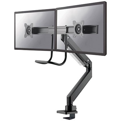 Neomounts By Newstar Select Deskclamped Dual Monitor Arm, Adjustable Height and Tilt, Black