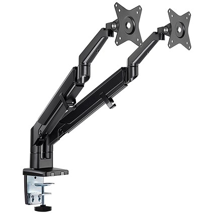Neomounts Deskclamped Dual Monitor Arm, Adjustable Height and Tilt, Black