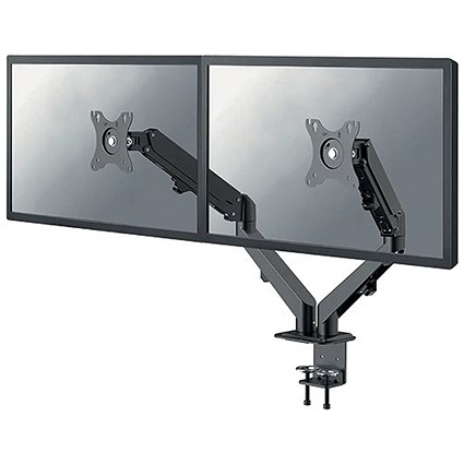 Neomounts Deskclamped Dual Monitor Arm, Adjustable Height and Tilt, Black