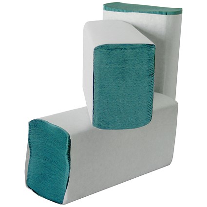 Leonardo 1-Ply M-Fold Hand Towel Green (Pack of 3000) HMG130