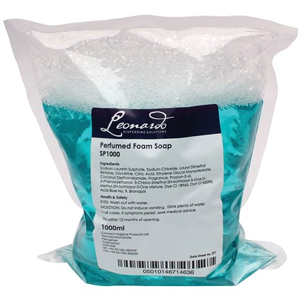 Leonardo Perfumed Foam Soap Cartridge 1 Litre (Pack of 4) SP1000
