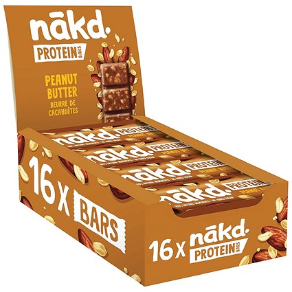 Nakd Peanut Butter Protein Bars, 45g, Pack of 16
