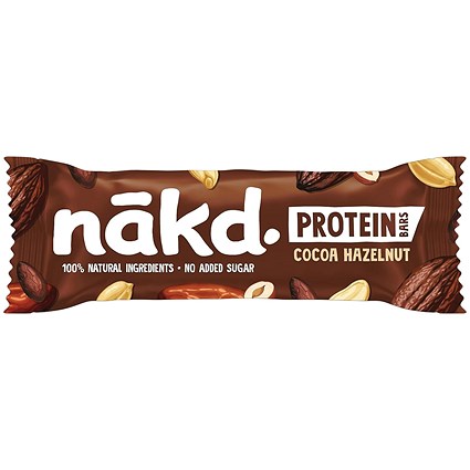 Nakd Cocoa Hazelnut Protein Bars, 45g, Pack of 16