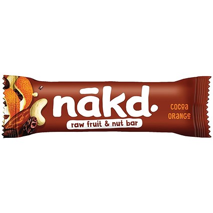 Nakd Cocoa Orange Bars, 35g, Pack of 18
