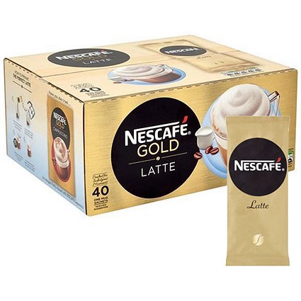 Nescafe Latte Instant Coffee, One Cup Sachets - Pack of 40
