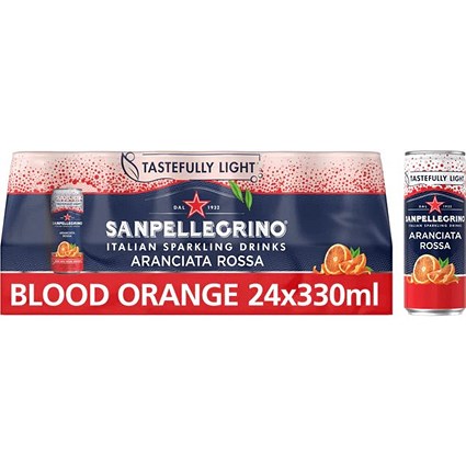 San Pellegrino, Aranciata Rossa Orange/Blood Orange, 24x330ml Cans San Pellegrino, Aranciata Rossa Orange/Blood Orange, 24x330ml Cans