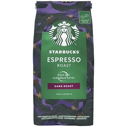 Starbucks Espresso Dark Roast Whole Bean Coffee, 200g