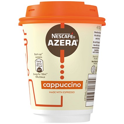 Nescafe & Go Azera Cappuccino Cups and Lids (Pack of 6)