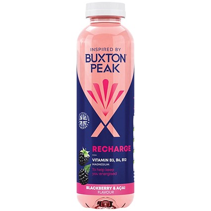 Buxton Peak Recharge Blackberry + Acai Water 400ml Pack of 12